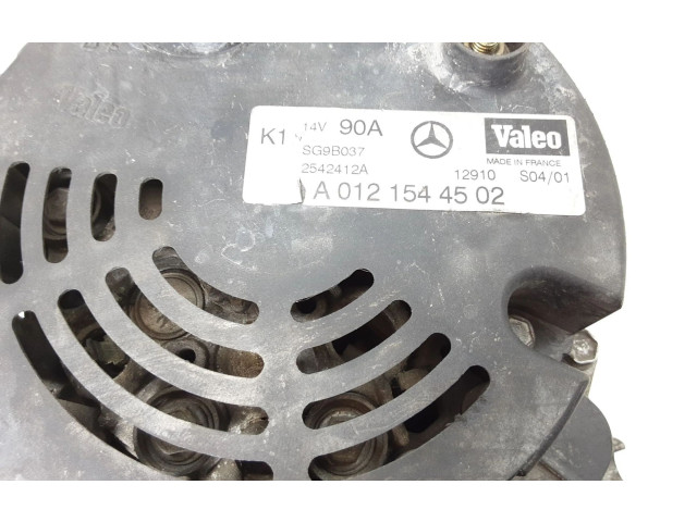 Генератор A121544502, SG9B037   Mercedes-Benz A W168      