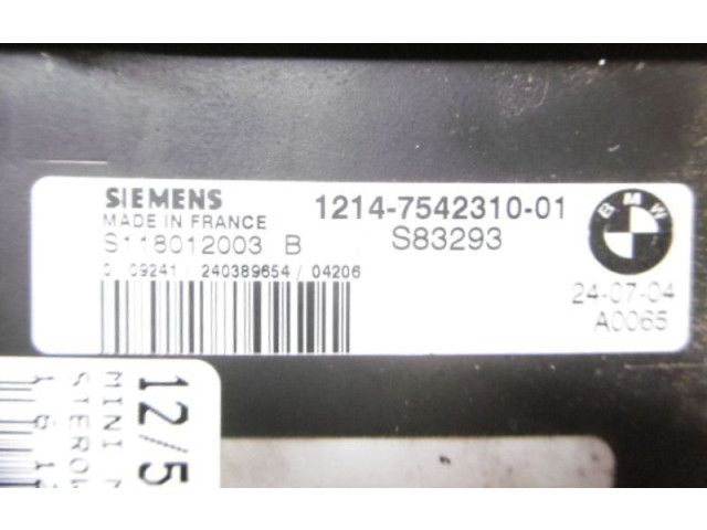 Блок управления двигателем ECU 1214-7542310-0, 1214-7542310-0 Mini One - Cooper R50 - 53