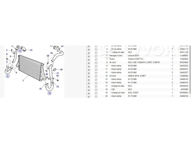 Интеркулер  12765753   Saab 9-3 Ver2 