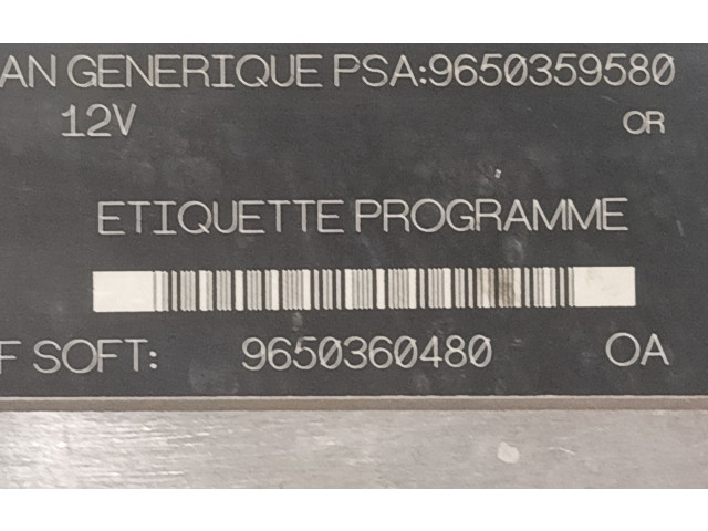 Řídící jednotka 9650360480 Citroen Berlingo 1996
