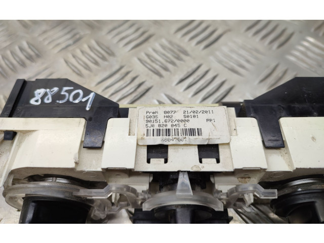 Блок управления климат-контролем 5J0820045C Skoda Fabia Mk2 (5J)