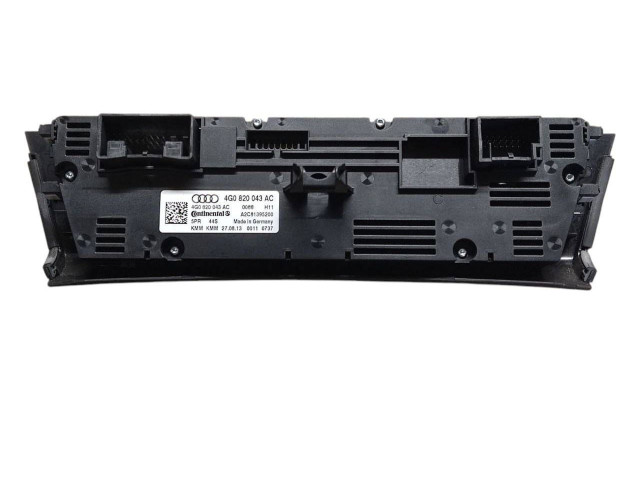 Блок управления климат-контролем 4G0820043AC, A2C81395200   Audi A6 S6 C7 4G