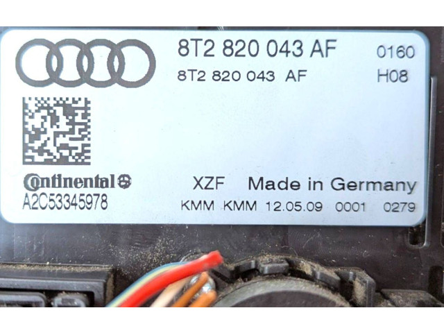 Блок управления климат-контролем 8T2820043AF Audi A5 Sportback 8TA