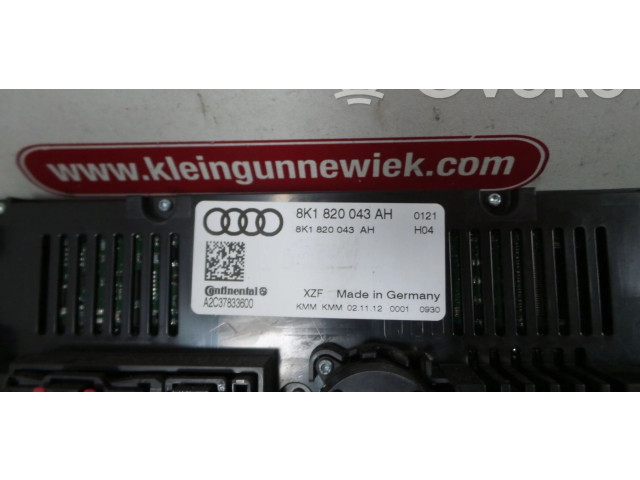 Блок управления кондиционера воздуха / климата/ печки (в салоне) 8K1820043AH, 8K1820043AC Audi Q5 SQ5