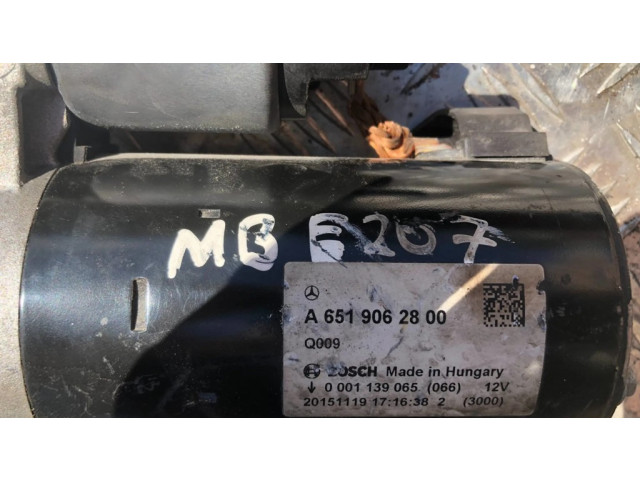 Стартер  A6519062800, 0001139065   Mercedes-Benz E C207 W207