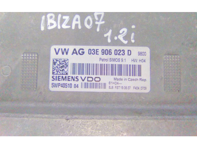 Блок управления двигателя 03E906023D   Seat Ibiza III (6L)