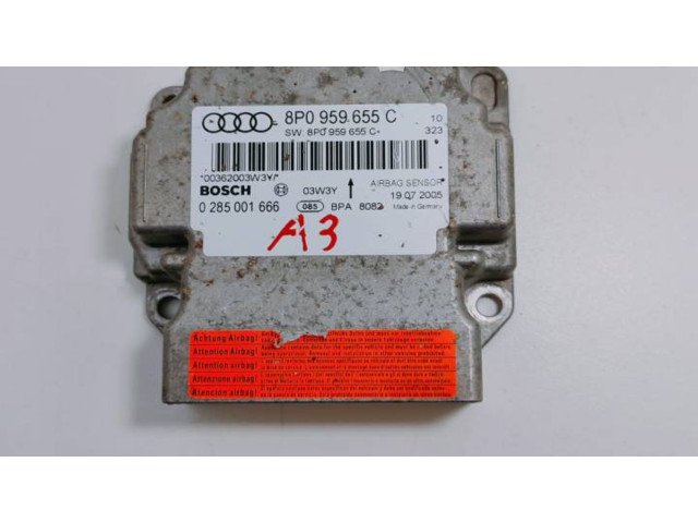 Блок подушек безопасности 8P0959655C, 0285001666 Audi A3 S3 8P