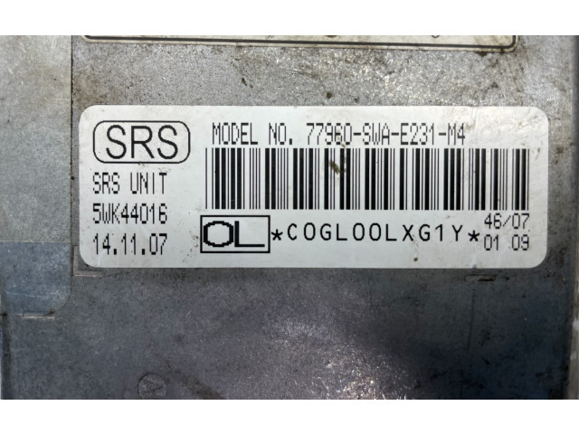 Блок подушек безопасности 77960SWAE231M4, 5WK44016 Honda CR-V