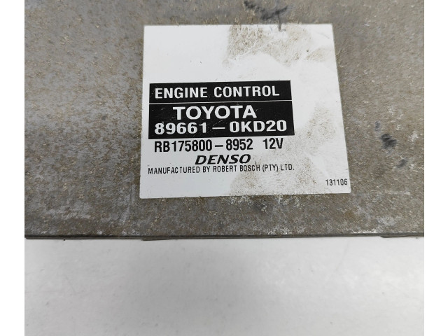 Řídící jednotka 896610KD20, RB1758008952 Toyota Hilux (N140, N150, N160, N170) 2004