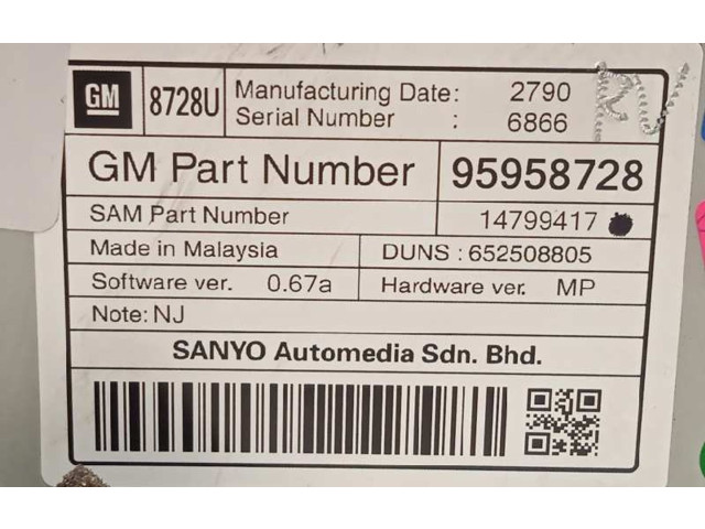 Экран дисплея вверх 95958728   Chevrolet Orlando