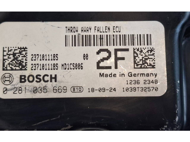 Блок управления двигателя 237101118S, 0281035669 Dacia Duster II