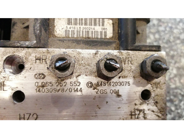 Блок АБС A4514203075, 0265252552 Smart ForTwo II 2007-2016 года