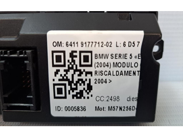 Блок управления климат-контролем 64119177712-02, 64119177712-02 BMW 5 E60 E61