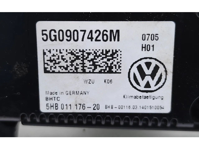 Блок управления климат-контролем 5G0907426M, 5HB011176   Volkswagen Golf Cross