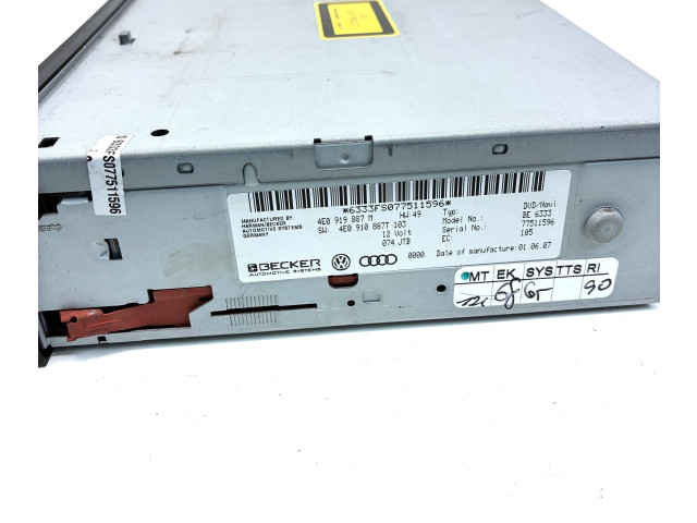 Радио/ проигрыватель CD/DVD / навигация 4E0910888PX, 4E0919887M Audi S5