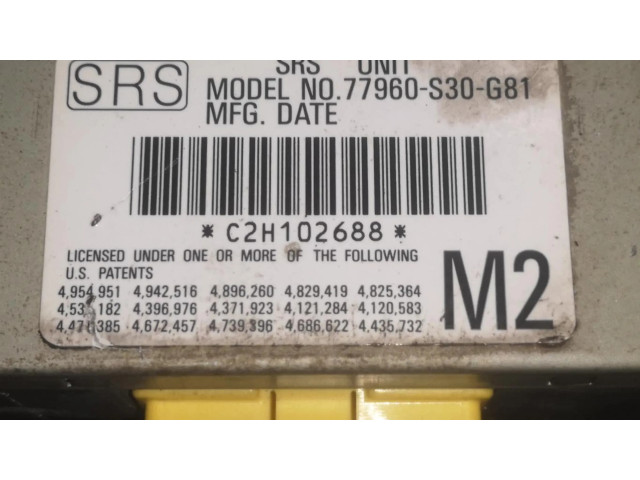 Блок подушек безопасности SLV77960S30G81 Honda Prelude