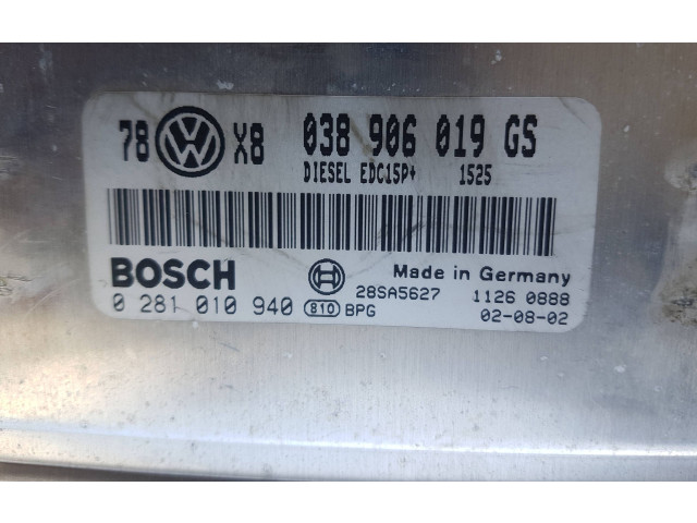 Řídící jednotka 038906019GS, 28SA5627 Volkswagen PASSAT B5.5 2002