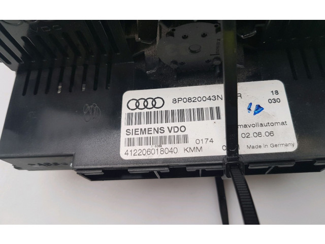 Блок управления климат-контролем 8P0820043AF5PR, I0-3837C   Audi A3 S3 A3 Sportback 8P