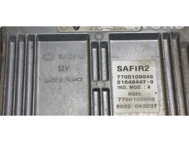 Блок управления двигателя 7700109049, 7700109049 Renault Twingo I