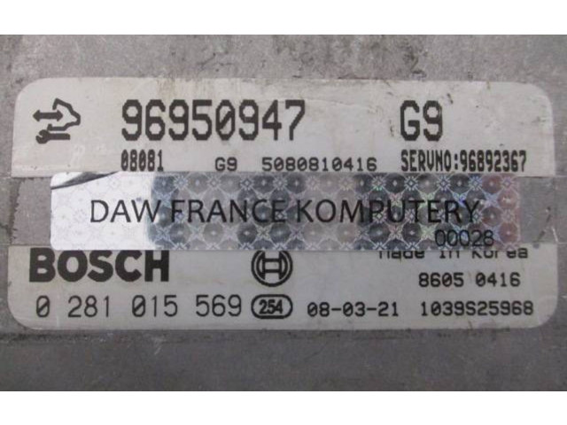 Блок управления двигателя 0281015569, 96950947    Chevrolet Captiva   