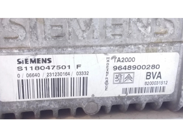 Блок управления коробкой передач 9648900280, S118047501F   Citroen Xsara Picasso