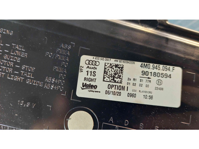 Задний фонарь правый 4M0945094F, 0960 Audi Q7 4M 2015- года