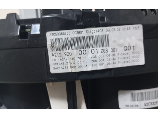 Přístrojová deska Mercedes-Benz E C207 W207 2009 A2129000001, A2C53356266