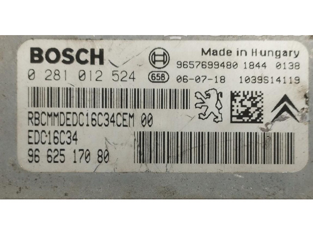 Řídící jednotka 0281012524, 0281012524 Citroen C3 Pluriel 2008