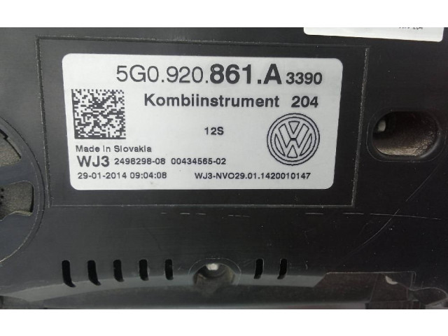 Панель приборов 5G0920861A Volkswagen Golf VII