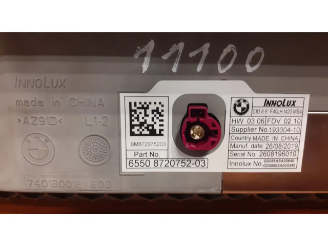 Дисплей 6550872075203, 8720752 BMW 1 F40
