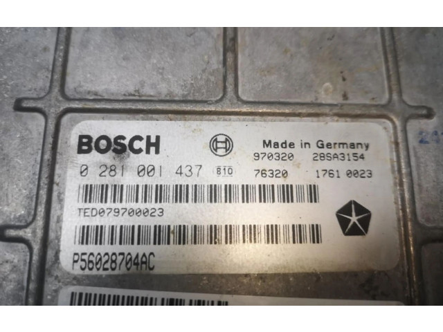 Блок управления двигателем Блок управления 0281001437 Jeep Grand Cherokee