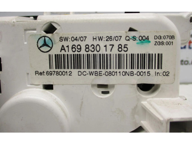Блок управления климат-контролем A1698301785   Mercedes-Benz A W169
