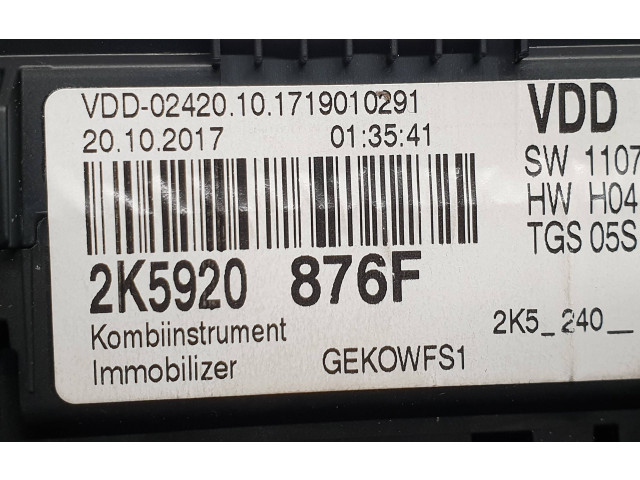 Přístrojová deska  Volkswagen Caddy 2015 2K5920876F  
