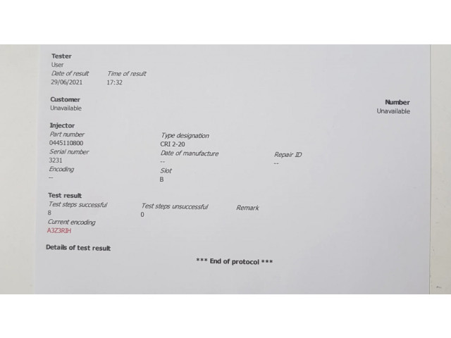 Vstřikovač 0445110800, H8201636333 Nissan Qashqai pro naftový motor 1.5 K9K872