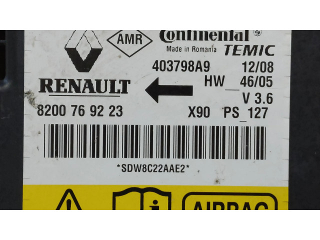 Блок подушек безопасности 8200769223, 403798A9   Dacia Logan I