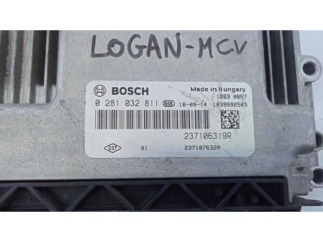 Блок управления двигателя 237106319R, 0281032811   Dacia Lodgy