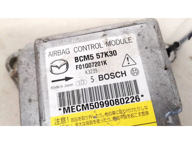 Блок подушек безопасности bcm557k30, f01g07201k Mazda 3 II