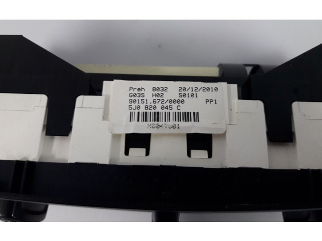 Блок управления климат-контролем 5J0820045C, 5J0820045C Skoda Fabia Mk2 (5J)