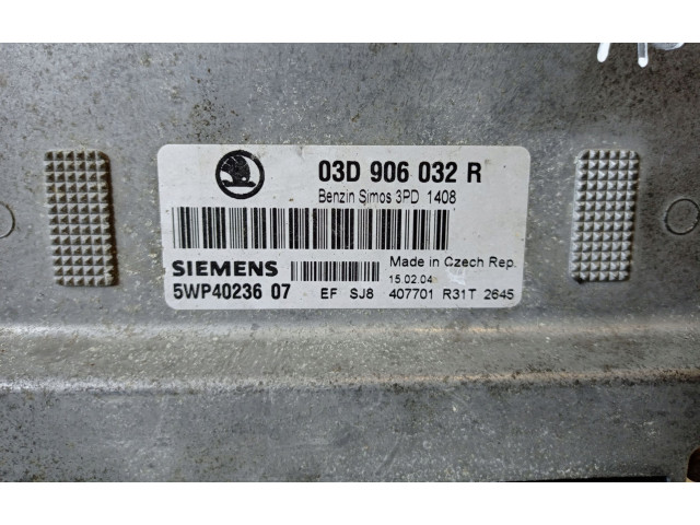 Блок управления двигателя 03D906032R Skoda Fabia Mk1 (6Y)