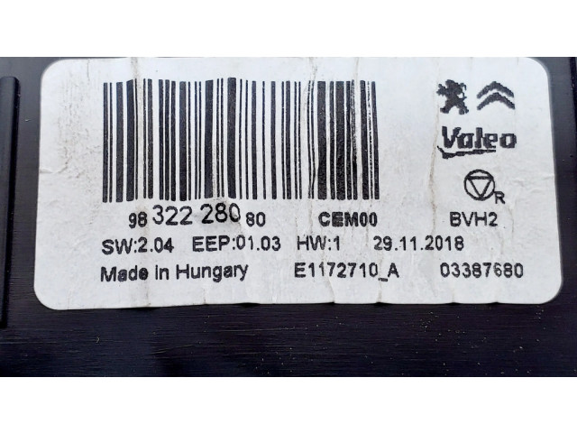 Блок управления климат-контролем 9832228080   Citroen C4 SpaceTourer