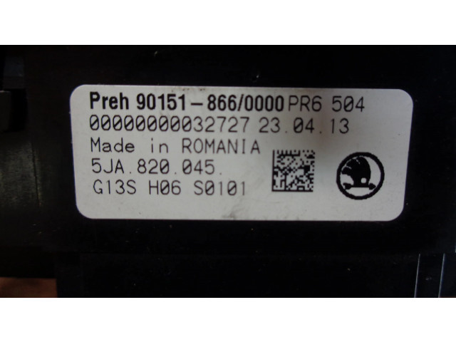 Блок управления климат-контролем 5JA820045   Skoda Rapid (NH)