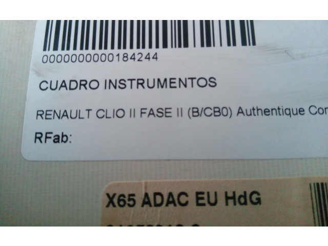 Спидометр (приборный щиток)    Renault Clio II   