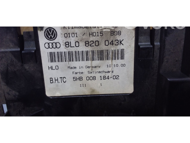 Блок управления климат-контролем 8L0820043K, 8L0820043K   Audi A3 S3 8L