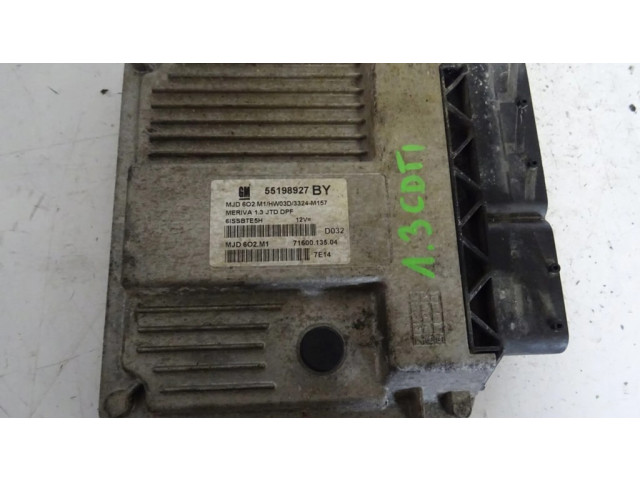 Блок управления двигателя 55198927BY   Opel Meriva A