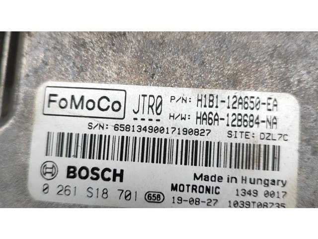 Блок управления двигателя H1B112A650EA, HA6A12B684NA   Ford Ecosport