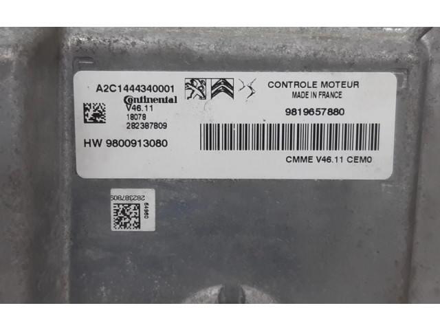 Блок управления двигателя 9663123380, 1629042180 Citroen C3 Aircross