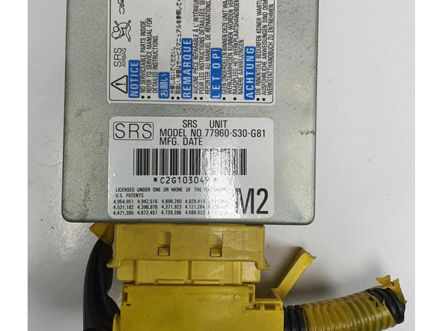 Блок подушек безопасности 77960-S30-G81 Honda Prelude