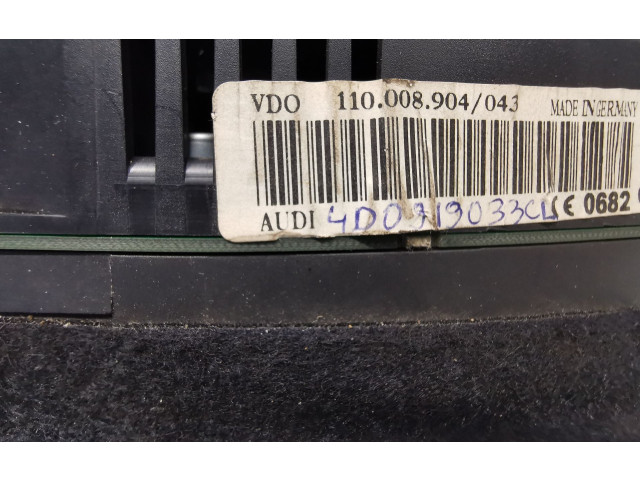 Přístrojová deska  Audi A8 S8 D2 4D 2001 4D0919033CL  