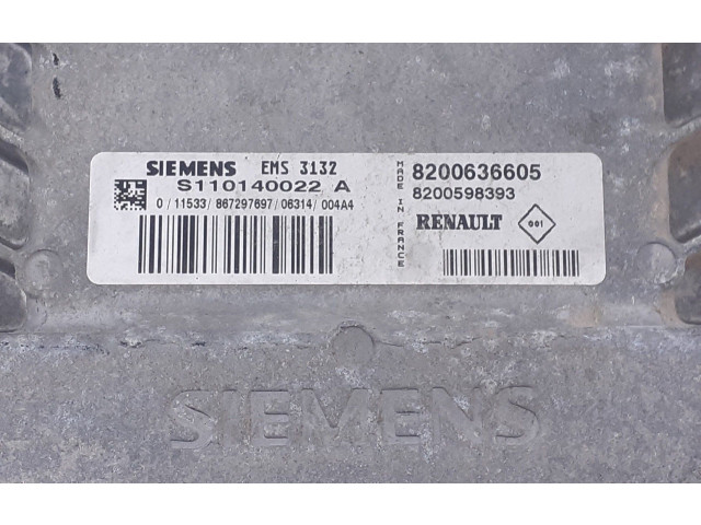 Блок управления двигателя 8200636605, S110140022A Dacia Logan Pick-Up