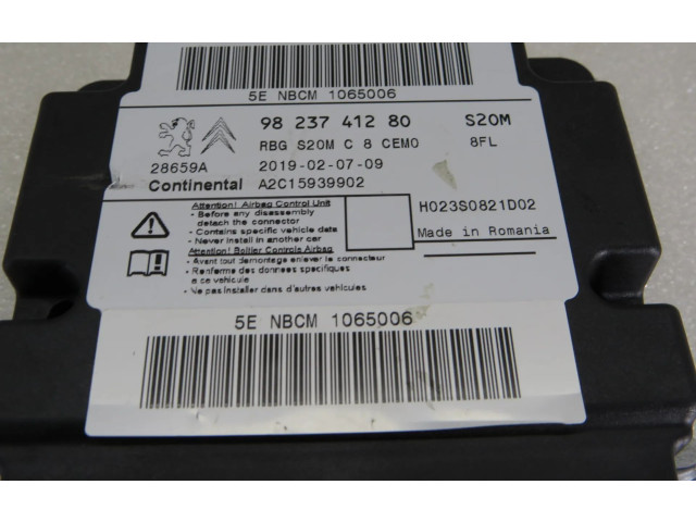 Блок управления надувных подушек 9823741280, 5ENBCM1065006 Citroen Berlingo